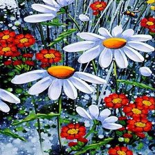 Схема вышивки «цветы»