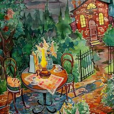 Схема вышивки «терасса»