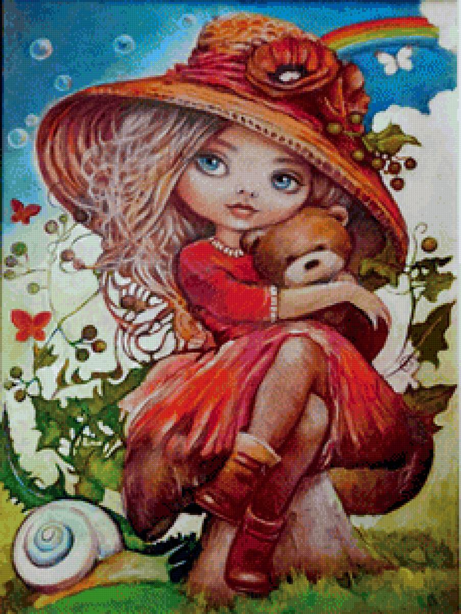 девочка - рисунок - предпросмотр