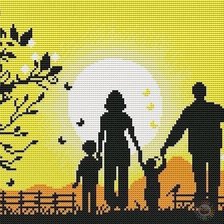 Схема вышивки «Семья»