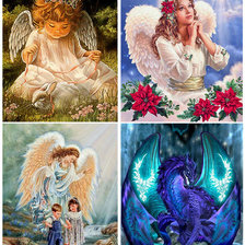 Схема вышивки «ангелы»