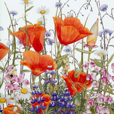 Схема вышивки «маки»