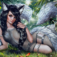 Схема вышивки «Волчица»