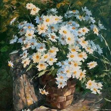 Схема вышивки «ромашки»