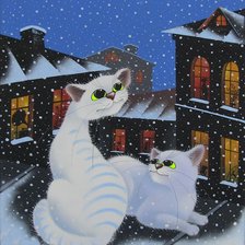 Схема вышивки «коты»