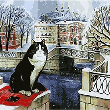 Схема вышивки «кот»