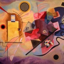 Схема вышивки «Жёлтый, красный, синий»