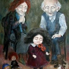 Схема вышивки «Маленькая скрипачка»