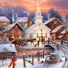 Схема вышивки «Зимнее утро»