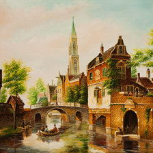 Схема вышивки «старый город на 350»