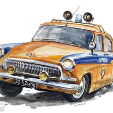 Схема вышивки «Газ 21»