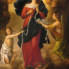 Схема вышивки «Богородица, развязывающая узлы»