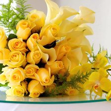 Схема вышивки «желтые цветы»