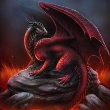 Схема вышивки «Дракон огня»