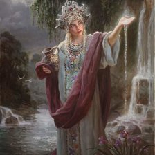 Схема вышивки «Хозяйка горы»