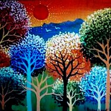 Схема вышивки «лес»