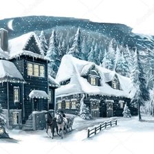 Схема вышивки «ЗИМА»