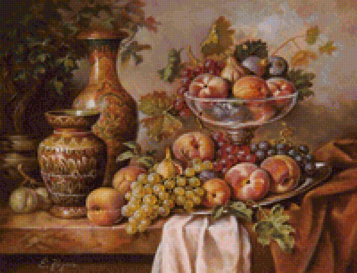 Натюрморт - фрукты, ваза, кувшин, натюрморт - предпросмотр