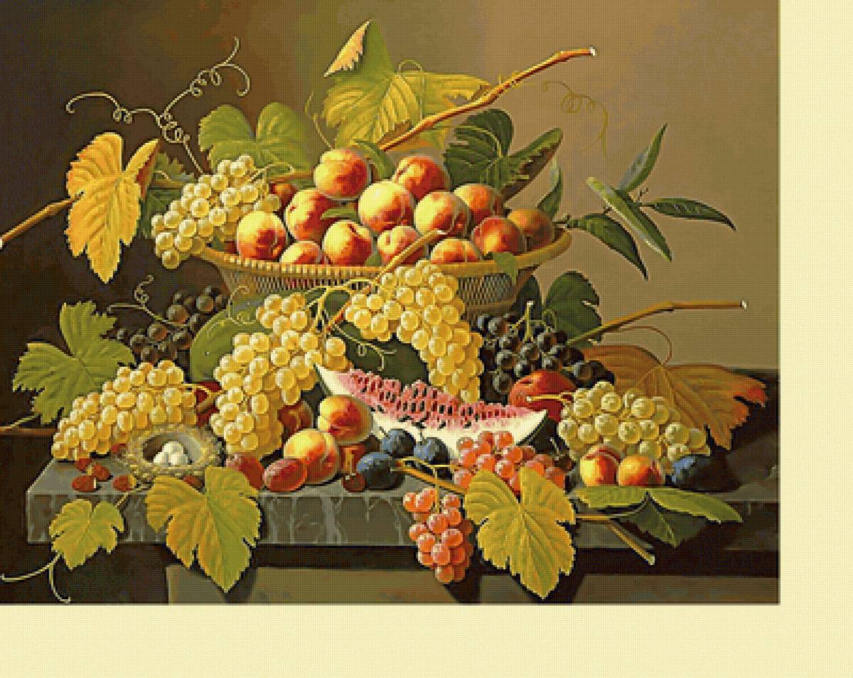 Серия "Натюрморт" - виноград, натюрморт, фрукты - предпросмотр