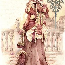 Схема вышивки «дама»