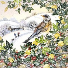 Схема вышивки «птица»