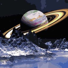 Схема вышивки «сатурн»