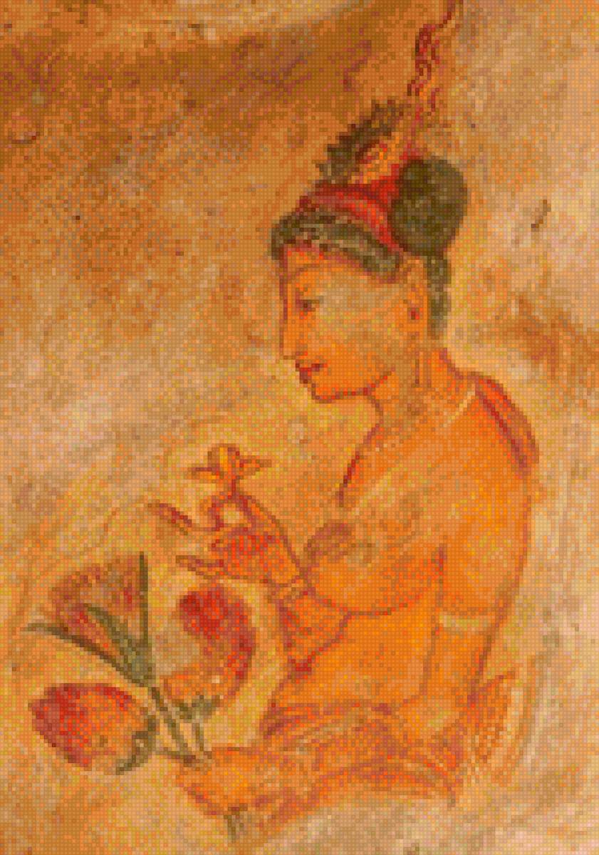 Apsara - sigiri, women, sri lanka - предпросмотр