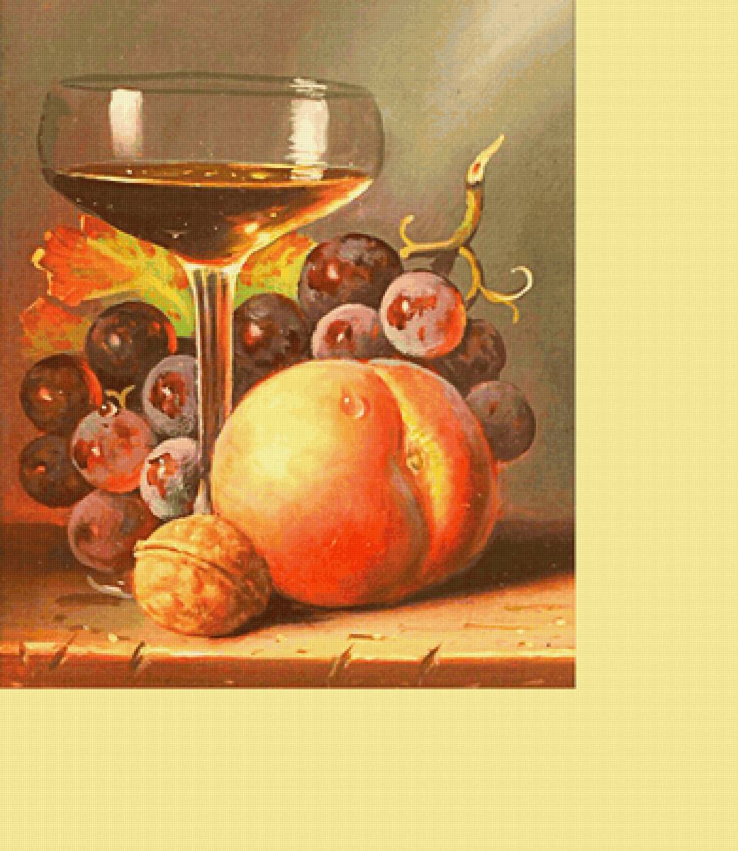 Серия "Натюрморт" - фрукты, вино, натюрморт, виноград - предпросмотр