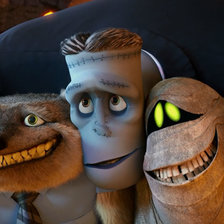 Схема вышивки «Трио: Фрэнк, Муми и Вольфыч»