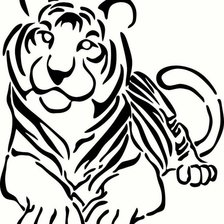 Схема вышивки «тигр»