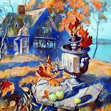 Схема вышивки «дворик»