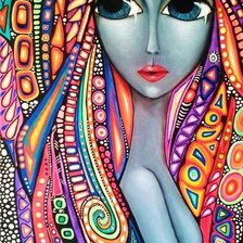 Схема вышивки «девушка»