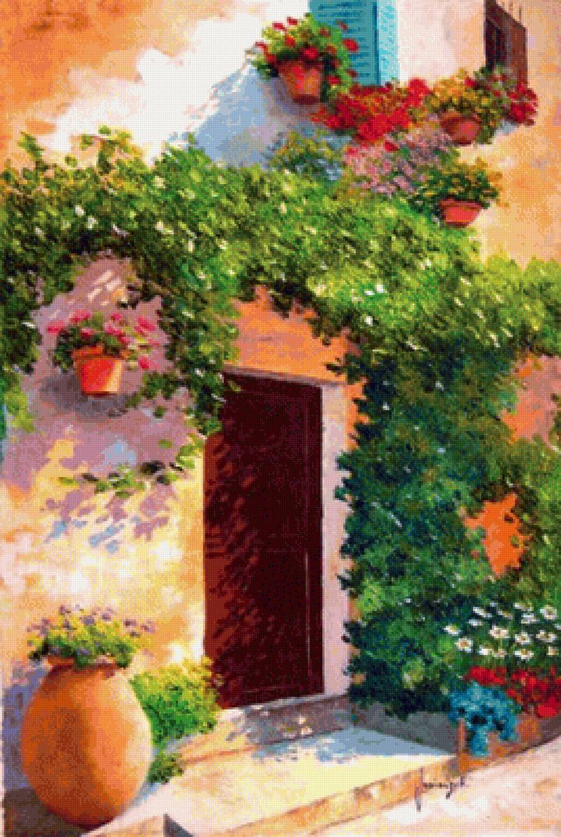 Дверь в дом - город, природа, пейзаж - предпросмотр