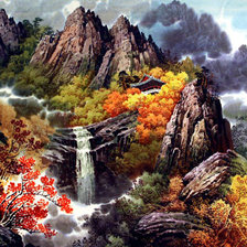 Схема вышивки «горы»