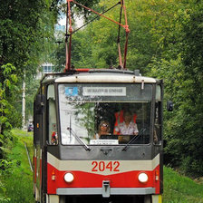 Схема вышивки «Трамвай»