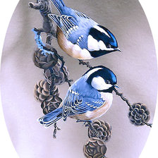 Схема вышивки «птицы»