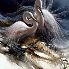 Схема вышивки «птицы»