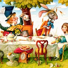 Схема вышивки «Алиса Чаепитие Елена Базанова»