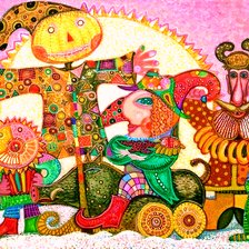 Схема вышивки «Масленица худ Юрий Дырин»