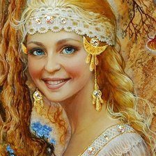 Схема вышивки «девушка»