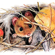 Схема вышивки «мышка»