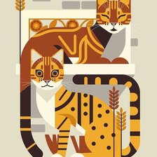 Схема вышивки «Кошки»