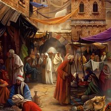 Схема вышивки «Рынок на востоке»