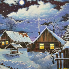 Схема вышивки «Зима»