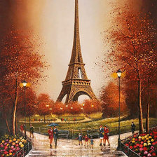 Схема вышивки «осень в париже»