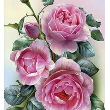 Схема вышивки «розы»