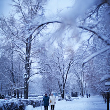 Схема вышивки «НОВЫ ГОД, ЗИМА, ГОРОД, ЛЮДИ, УЛИЦА»