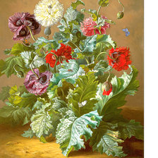 Схема вышивки «Серия "Букет". Маки»