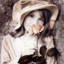 Схема вышивки «Девочка с розой»