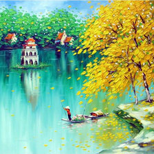 Схема вышивки «Ho Guom Ha Noi»